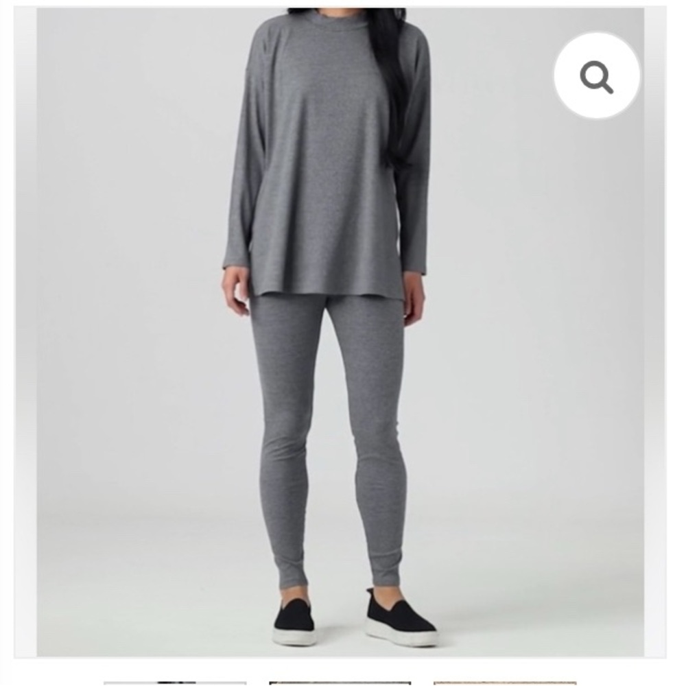 Eileen Fisher cozy stretch rib leggings. NWT